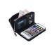 iPhone 6 6s 4.7 - 2 in 1 PU Leather Flip Zipper Wallet Protective Cover Case with Wrist Strap - Black